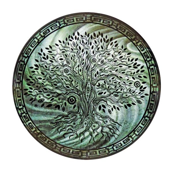 Next Innovations 36" Tree of Life Teal Round Wall Art 101410099-TEAL